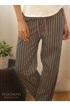 Hannah Long Pants Grey Stripes
