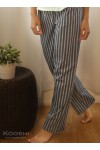 Hannah Long Pants Navy Blue Stripes