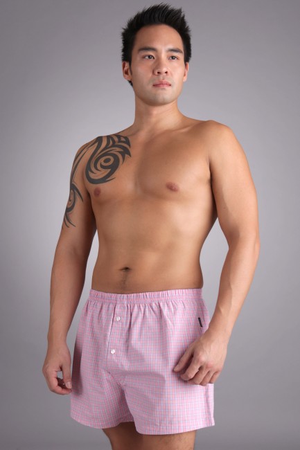 Jasper Boxer Shorts Pink Check